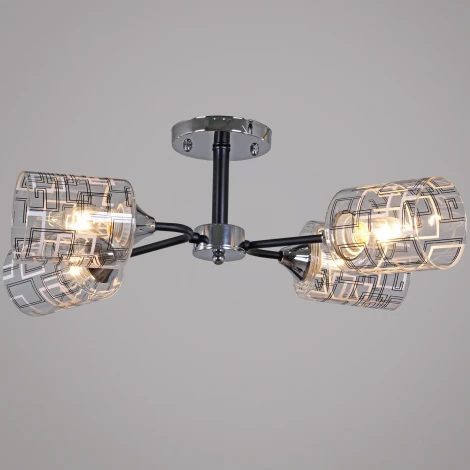 Потолочная люстра на штанге Reluce 26260-0.3-04 CR+BK