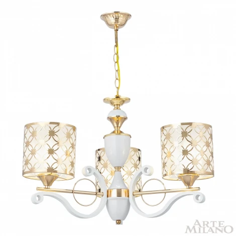 Подвесная люстра Arte Milano Florentia-3097 303097/3 Wh/Gd (220V, на цепи)