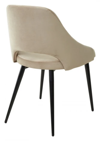 Обеденный стул M-City FANTINE-LS БЕЖЕВЫЙ #5, велюр / черный каркас