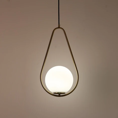 Подвесной светильник Hoop Drop Brass ImperiumLoft Hoop-Drop01 (213739-26) (220V, на проводе, шар)