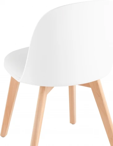 Стул Stool Group Fog с подушкой белый деревянные ножки УТ000036897