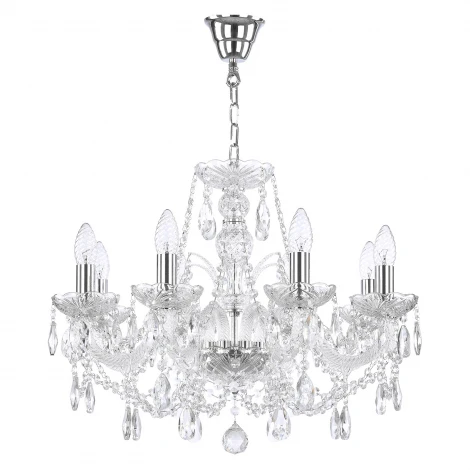 Подвесная люстра Bohemia 105 105/8/195 Ni (220V, подвески, на цепи, подсвечник, свеча)