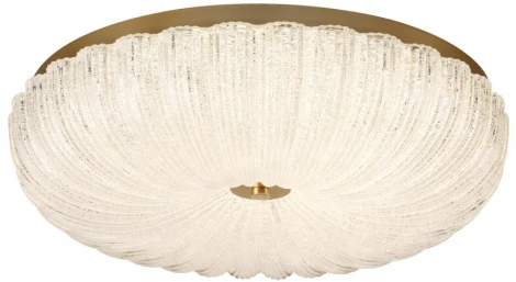 Потолочный светильник круглый Sonex Tesoro 7719/60L металл/стекло/прозрачный/золотой LED 60Вт 3000-6500K D500 IP20 пульт ДУ (220V, круглые)