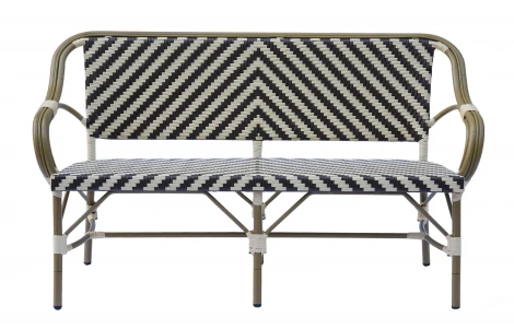 "Кабри" диван двухместный из искусственного ротанга, цвет бежево-коричневый 4SIS ZF2186C Coffee