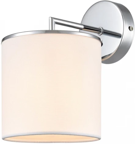 Бра Lumion Suntori 6591/1W хром/белый, металл/текстиль E14 1*40W 220V (круглые)