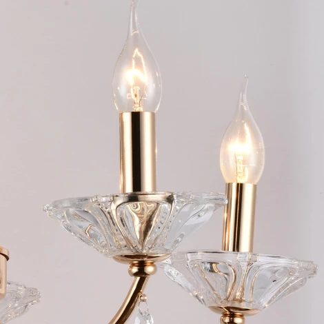 Подвесная люстра ILLUMICO IL1242-5PPA-29 GD (220V, на цепи, подсвечник, свеча)