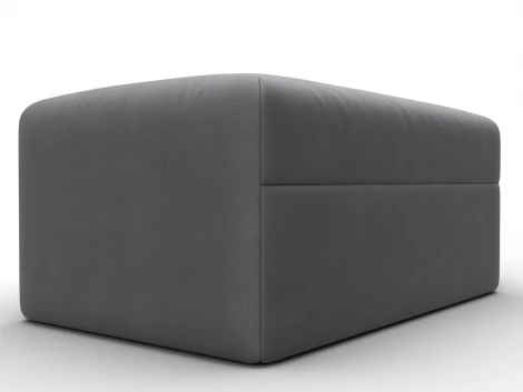 Модуль пуф Лига-060 НПБ (ЛДСП,Брус,Фанера,Замша/Серый) Лига Диванов 129581