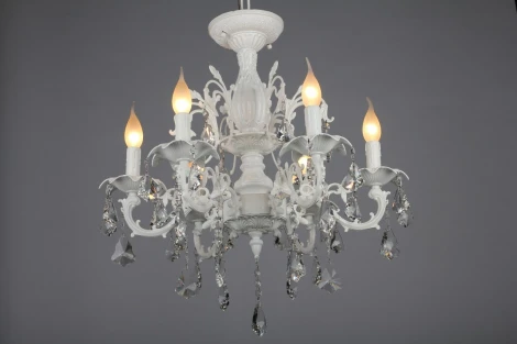 Подвесная люстра Omnilux Catanzaro OML-30807-06 (220V, на цепи, подсвечник, свеча)