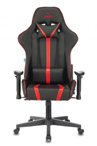 Кресло игровое Zombie A4 черный/красный эко.кожа с подголов. крестовина пластик