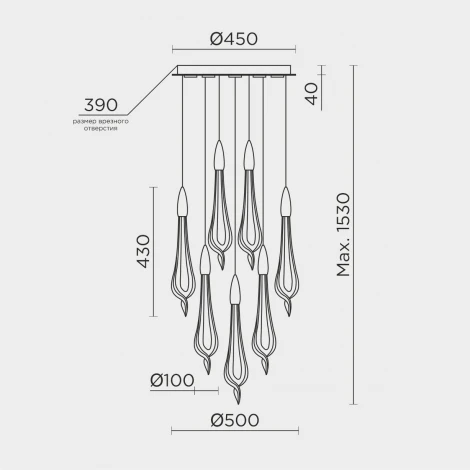 Подвесной светильник светодиодный Modelux ML.89181.7 BS