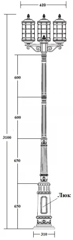 Наземный фонарь Oasis Light BARSELONA 81210B/E7 Gb