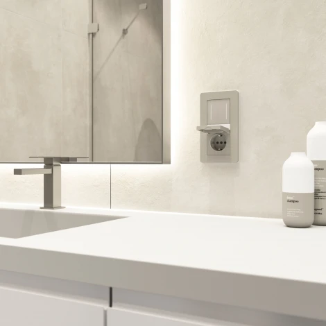 Умный сенсорный выключатель двухклавишный с подсветкой (дымчатый) Werkel W4523641