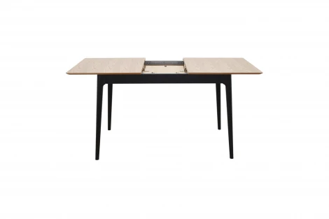 Стол разжвижной 140(180)*80*74 Дуб светлый/Черн. Аврора 102223