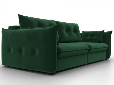 Диван прямой Лига-100 НПБ (ДСП,Фанера/Пластик/Велюр/Зеленый) Лига Диванов 133649