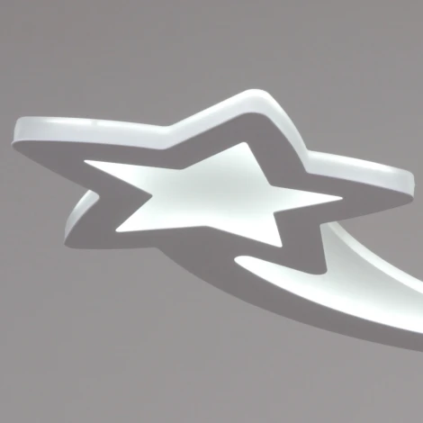 Потолочная люстра светодиодная на штанге с пультом с регулировкой цветовой температуры, яркости и с ночным режимом Reluce 01150-0.3-03 WH