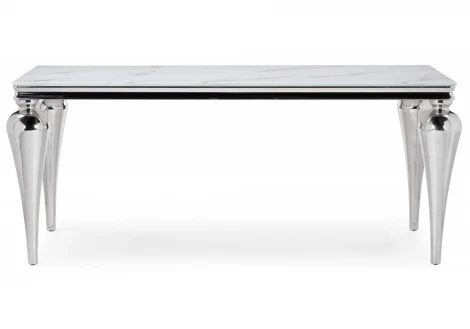 Стеклянный стол Woodville Vase белый 15305