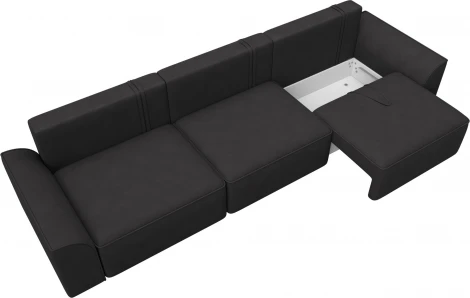 Диван прямой Лига-048 НПБ Лонг Лига Диванов (Замша) арт.128261