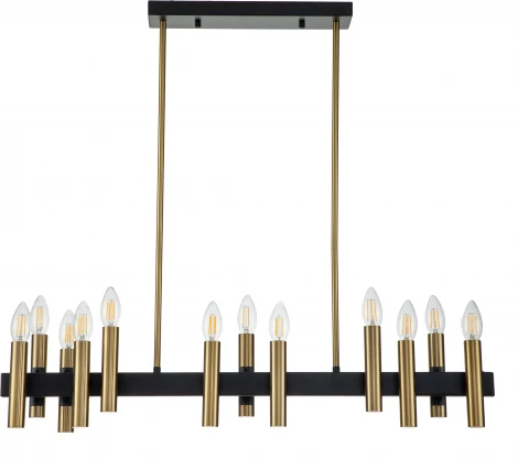 Люстра потолочная на штанге Cero V000208 (13009/12RL Black ) (220V)