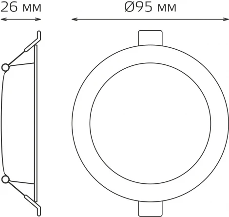 Светильник встраиваемый Gauss Elementary Downlight 997420205 5,5W 460lm 4000K IP20 белый LED