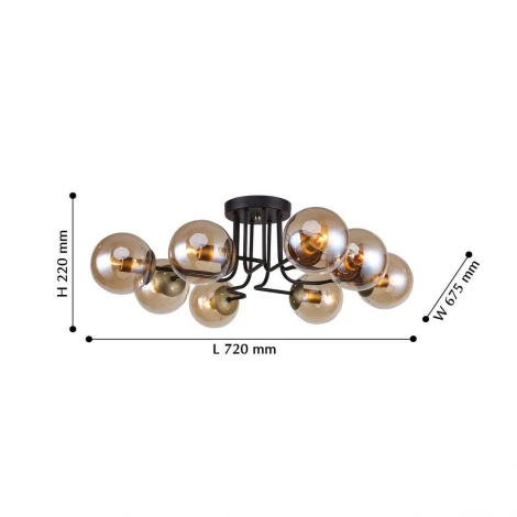 Потолочная люстра F-Promo Modestus 2344-8U (220V, шарики, молекулы)