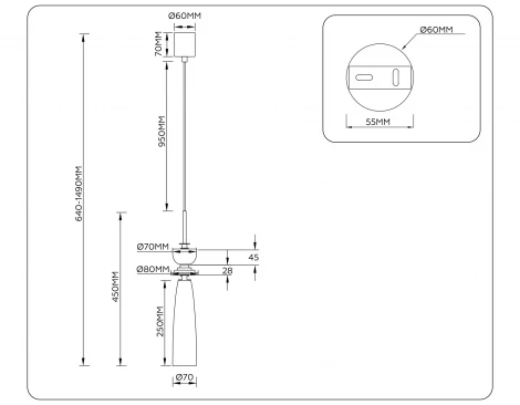 Подвесной светильник Ambrella High Light LH75365