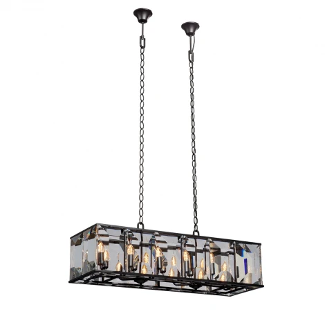 Подвесная люстра Vitaluce V4282-1/12 (220V, хрусталь, на цепи, свеча)