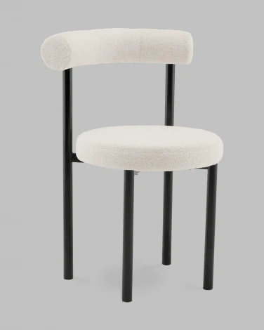 Стул обеденный Флорео букле молочный Stool Group арт.УТ000041338