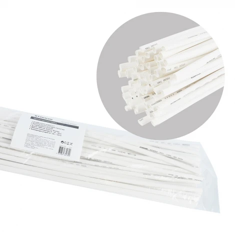 Трубка термоусадочная 4,0/2,0 мм длина 100 см. (белый) Stekker 50256