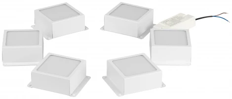 Точечный светильник светодиодный встраиваемый комплект из 6 шт. ЭРА SPO-6 SPO-646-3-4K-W6