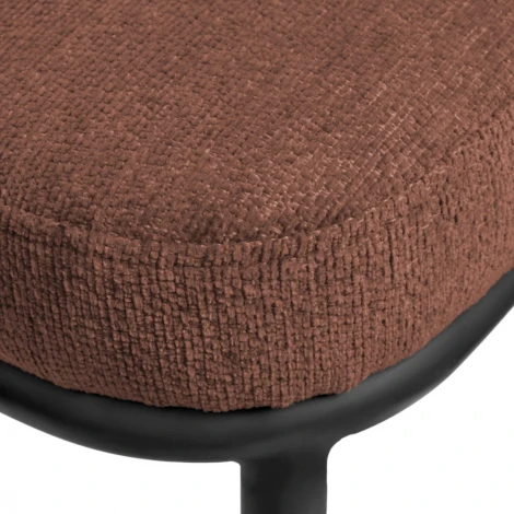 Стул Bradexhome Lucas 2 терракотовый шенилл с чёрными ножками