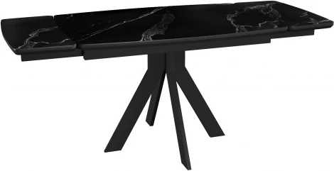 Стол DikLine DKU120 Керамика Черный мрамор/подстолье черное/опоры черные (2 уп.) арт.00-00074486