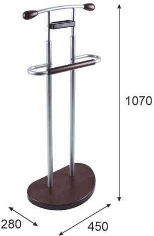 Вешалка костюмная ГАЛАНТ 333 металлик/темно-коричневый Mebelik арт.001110