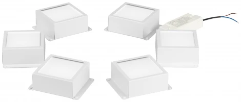 Точечный светильник светодиодный встраиваемый комплект из 6 шт. ЭРА SPO-6 SPO-646-3-5K-W6