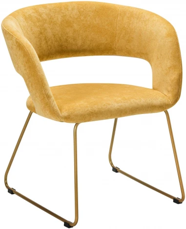 Кресло Hugs желтый/Линк золото R-Home арт.410131135h_sun