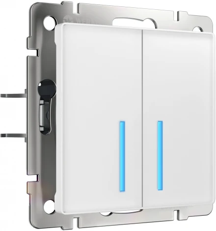 Умный сенсорный выключатель двухклавишный (белый) Werkel W4520601 (a048322)