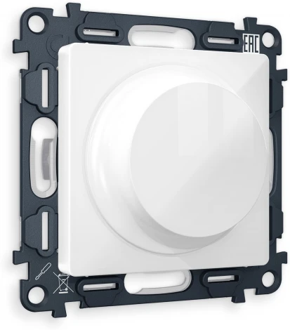 Комплект механизма Ambrella Volt светорегулятора универсального поворотно-нажимного ALFA MA105510 Белый глянец 25-600W/LED 5-300W QUANT