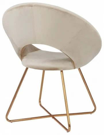 Набор из 4 стульев Refuge Hesby (Золотой/Металл,Велюр) арт.HSBI_DC2124_beige_4