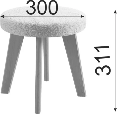 Набор детский Зайка Mebelson (ЛДСП,Зеркало,Ткань/Светлое дерево,Белый) арт.MK-0019.2707