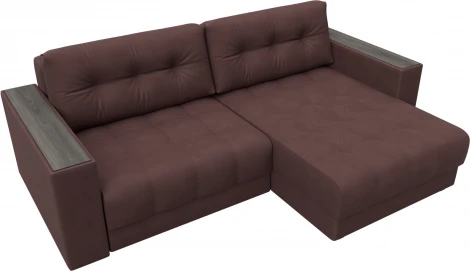 Диван угловой с декором Лига-049 НПБ Лига Диванов (Замша) арт.128477