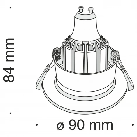 Встраиваемый точечный светильник Maytoni Barret DL041-01B (220V, круглые)