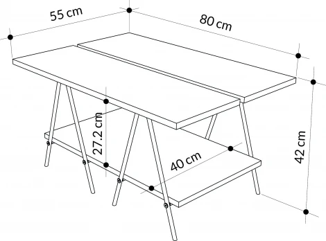 Стол журнальный ESSEL COFFEE TABLE (Белый) LEVE