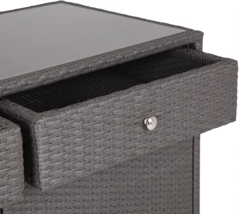 "Мальта" тумба плетеная из искусственного ротанга, цвет графит 4SIS арт.УТ-00002577