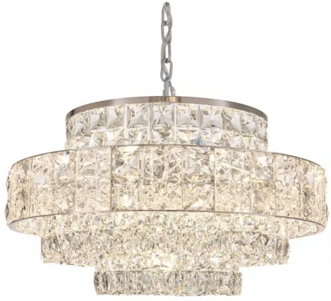 Подвесная люстра Fluorite Majeste FL1059-16P (220V, хрусталь, на цепи)