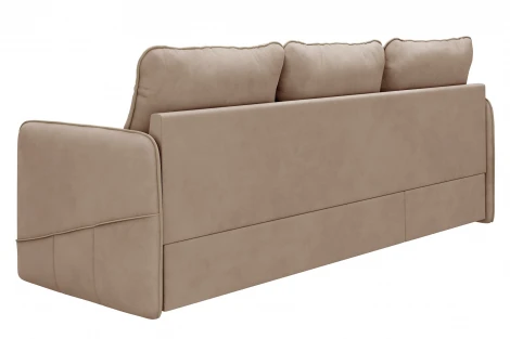 Диван тканевый угловой бежевый, угол левый D1 Слим AAA41521004 Velutto 18