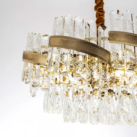 Подвесная люстра хрустальная Modelux MODELUX ML.750.9 GD