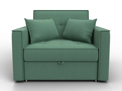 Кресло-кровать Лига-104 (80) (ЛДСП,Брус,Фанера,Рогожка/Зеленый) Лига Диванов 134846