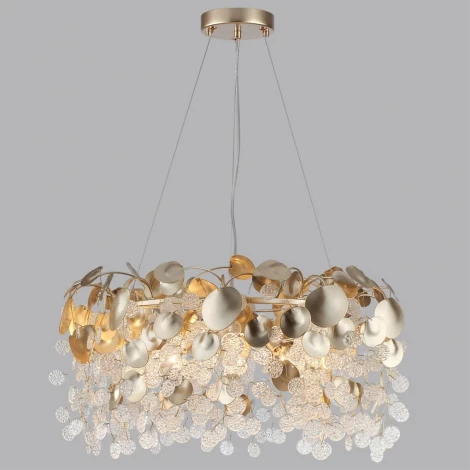 Подвесная люстра Odeon Light Coins 5104/8 золотистый/прозрачный металл/стекло E14 8*40W 220В (на тросе)