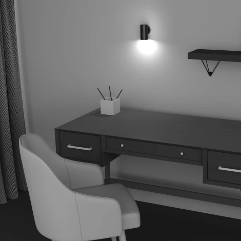 Настенный светильник (бра) FOCUS S GU10х1 10Вт IP 20 Maytoni Technical C068WL-01B (220V, круглые)