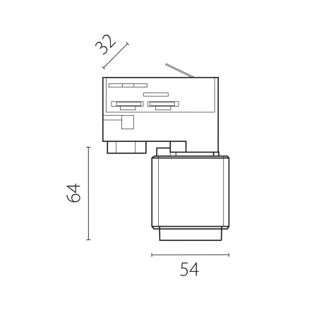 Адаптер для светильника с розеткой Shuko к треку 5030xx-R/5040xx-(F)/(R) Lightstar Quattro 594007-WSA