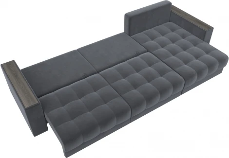 Диван угловой с декором Лига-049 НПБ Лонг Лига Диванов (Велюр) арт.128297